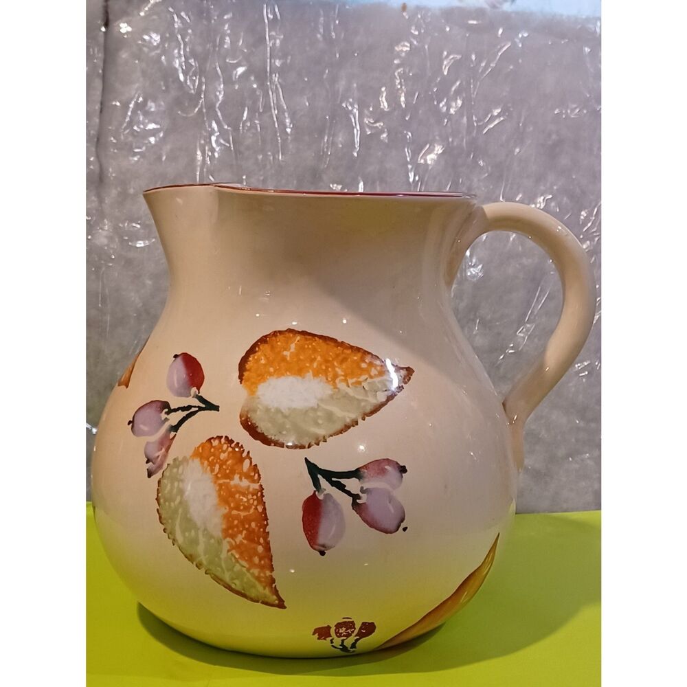 Home Brand "Berry" Ceramic Pitcher made in Italy a fall Beauty great decor !
